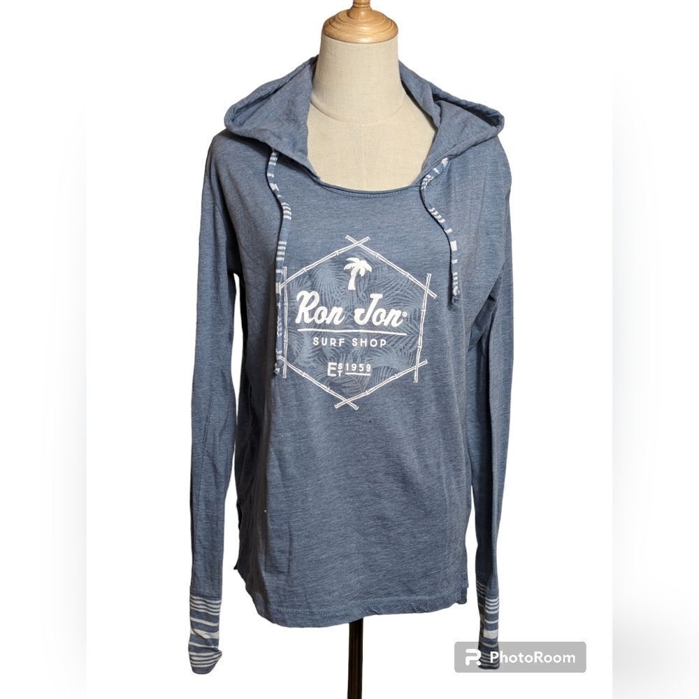 Ron Jon Women's Blue Hoodie Top